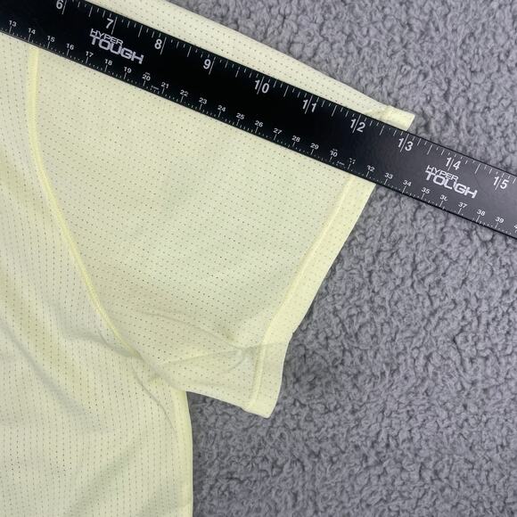 New Balance Women's Large Lime Yellow Polyester Athletic Short Sleeved Tee - Picture 9 of 10